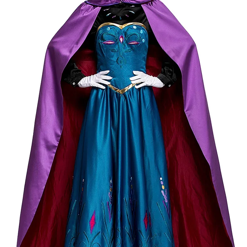 elsa dress purple cape KAWELL Deluxe Elsa Princess Purple Cape Costume for 3-12 Girls Years