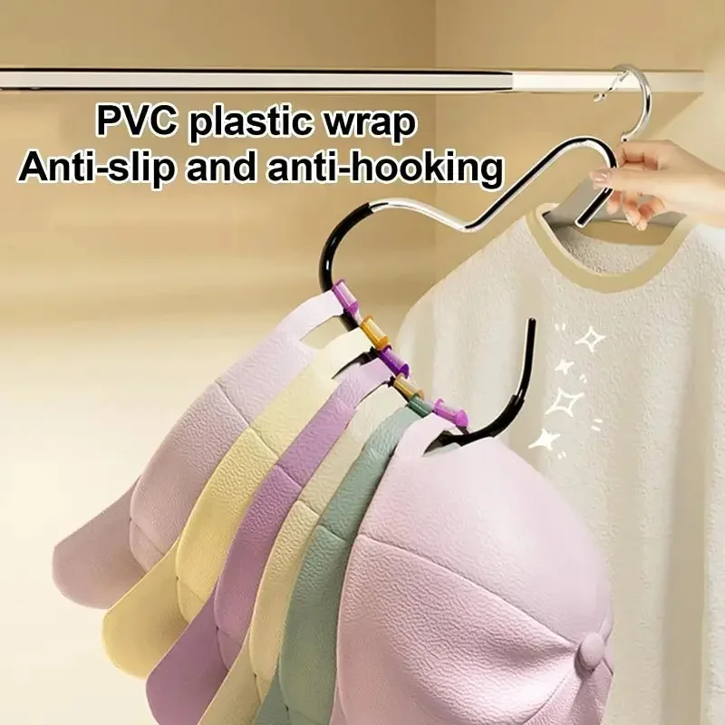 5 قطعة قبعة بيسبول حامل القبعات المنظم الفولاذ المقاوم للصدأ قبعة شماعات معلقة غطاء حامل عدم الانزلاق جدار جبل هوك المنظم للقبعات