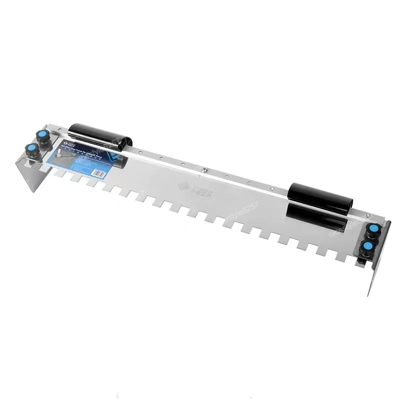 

Домашняя настенная изогнутая ручка, многофункциональное украшение из нержавеющей стали, сверхдлинный квадратный шпатель с зубцами для широкоформатной плитки