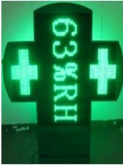 led pharmacy cross P10 1500mm double side SC Green for clinic hospital church control by RS232,RF Wireless, WIFI(Optional)