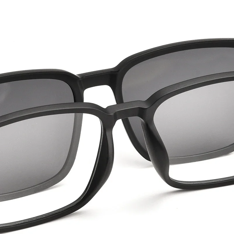 KIZN الاستقطاب مشبك مغناطيسي نظارات موضة مربع للرؤية الليلية البصرية وصفة النظارات الإطار الرجال والنساء 99105R