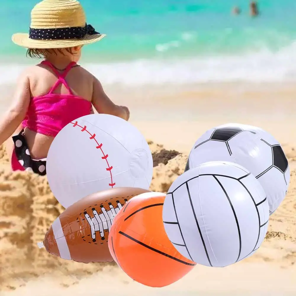 Rugby Inflatable Football Water Games Beach Ball Blow Up Inflatable Toy Ball Pool Toys Basketball Inflatable Baseball Kids Toy