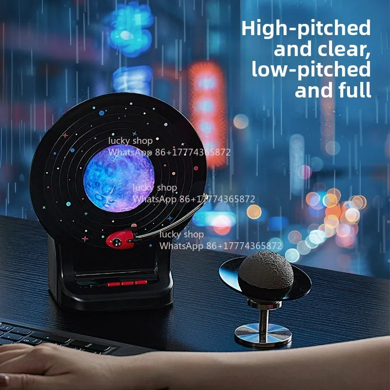 

Беспроводная колонка Space Speaker Moon Light с длительным временем работы, двойным динамиком, цветной подсветкой и мощными басами