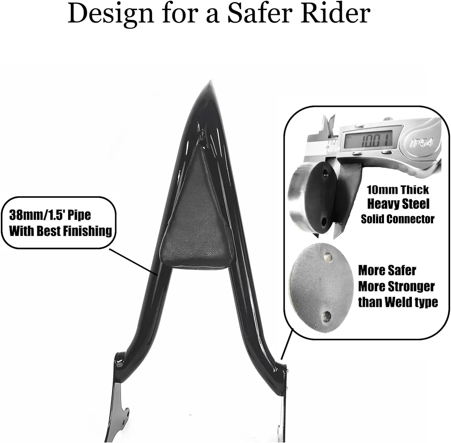 Passenger Rear Backrest Sissy BarFor Harley Touring Road King Street Glide 1998-2008 07 06 05 04 03 02 01 Sissybar Back rest