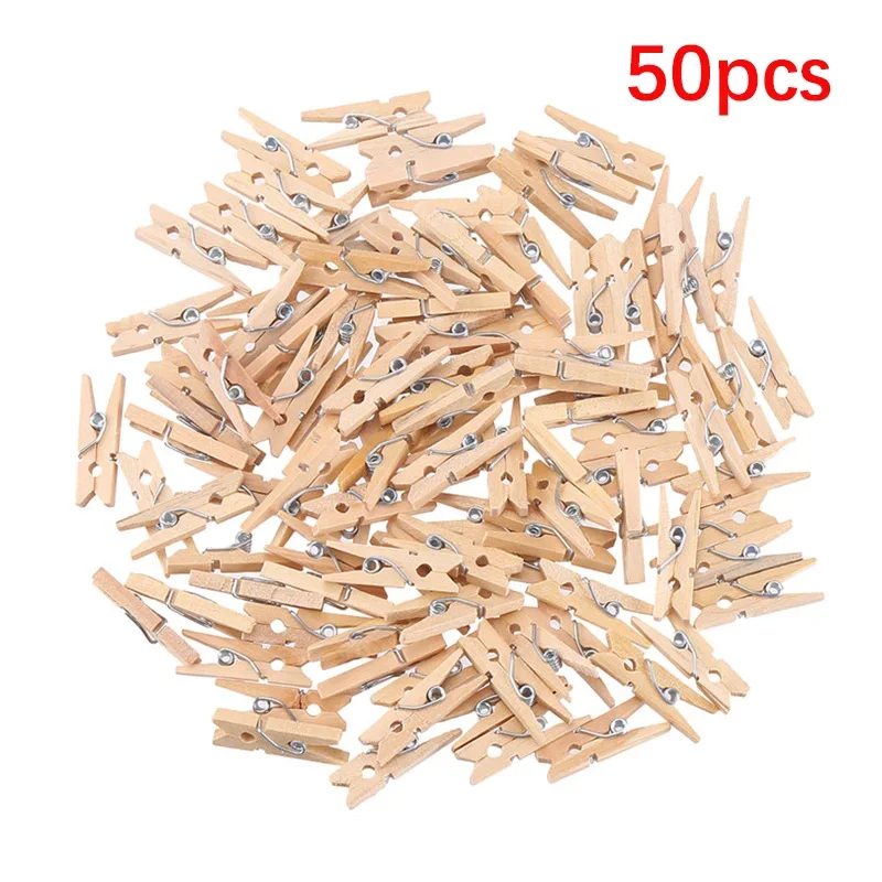 10/20/50/100 PCs mini 25mm natürliche holz clips foto clips wäscheklammer DIY hochzeit party holz clip clips wirbel dropshipping