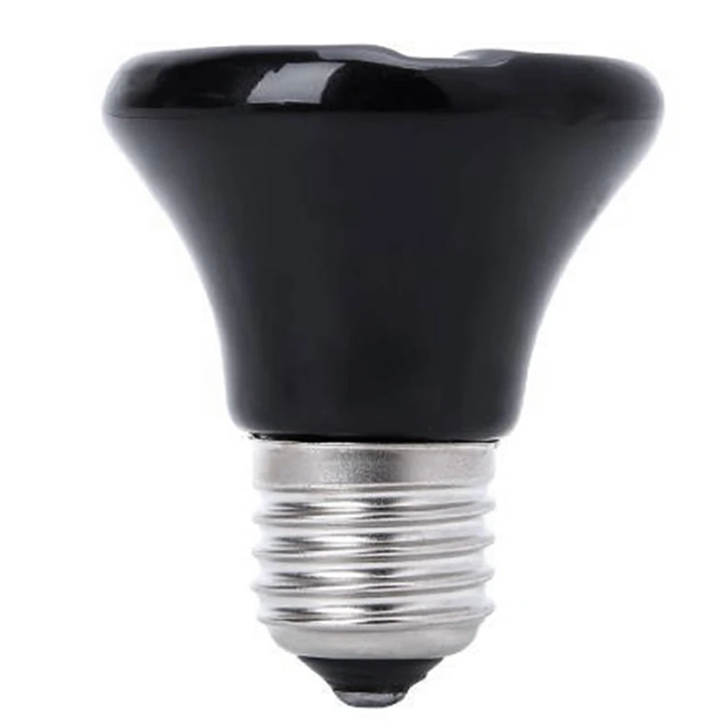 New Hot E27 Pet Heating Lamp Black Infrared Ceramic Emitter Heat Light Bulb Pet Brooder Reptile Lamp 220-230V