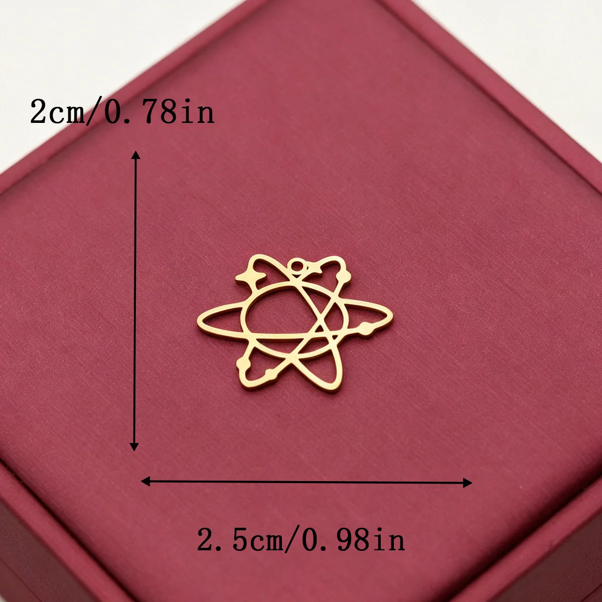 3pcs Stainless Steel Atom Star Pendant Science Atomic Orbit Charms DIY Earring Necklace Handmade Jewelry Making Craft Supplies