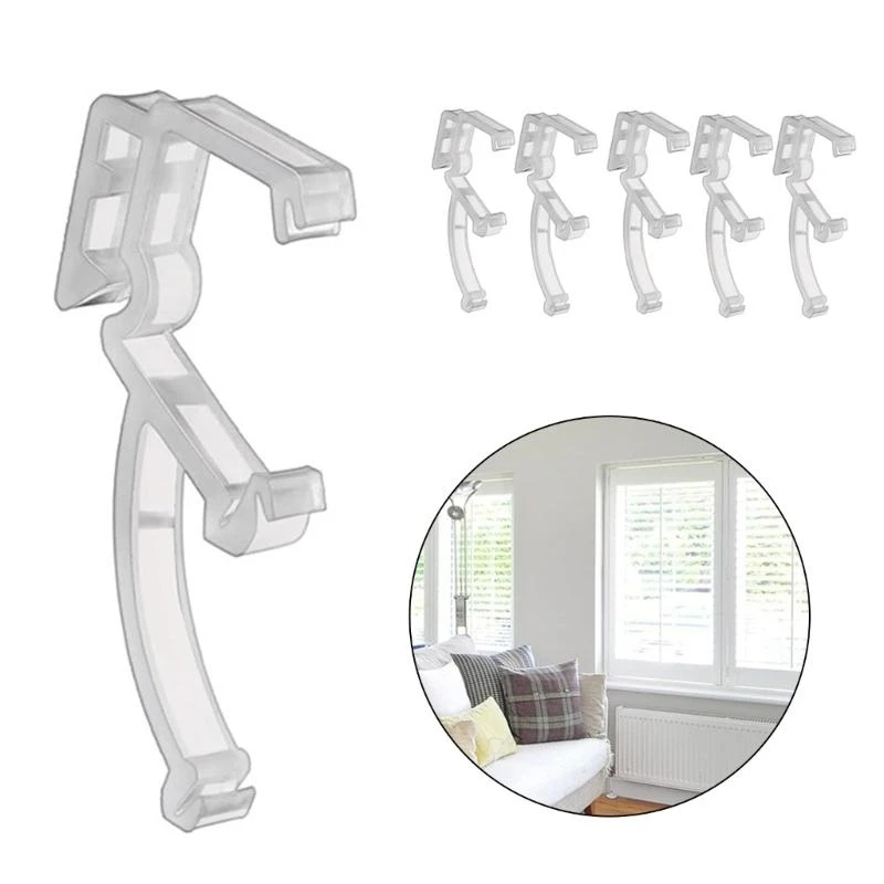

Drapery Hardware Plastic Valance Retainer Clips 20 Pieces Clear Valance Clip