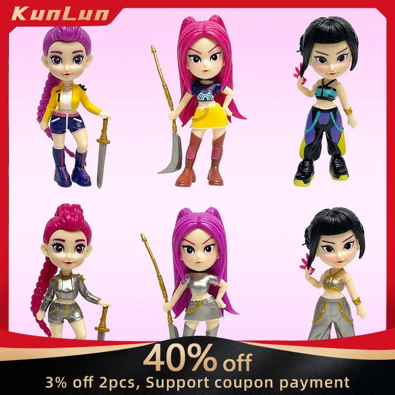 

Kpop Охотники на демонов, американские аниме, периферийные устройства, фигурки из ПВХ, коллекционные настольные украшения, креативный подарок на день рождения для девочек, игрушка