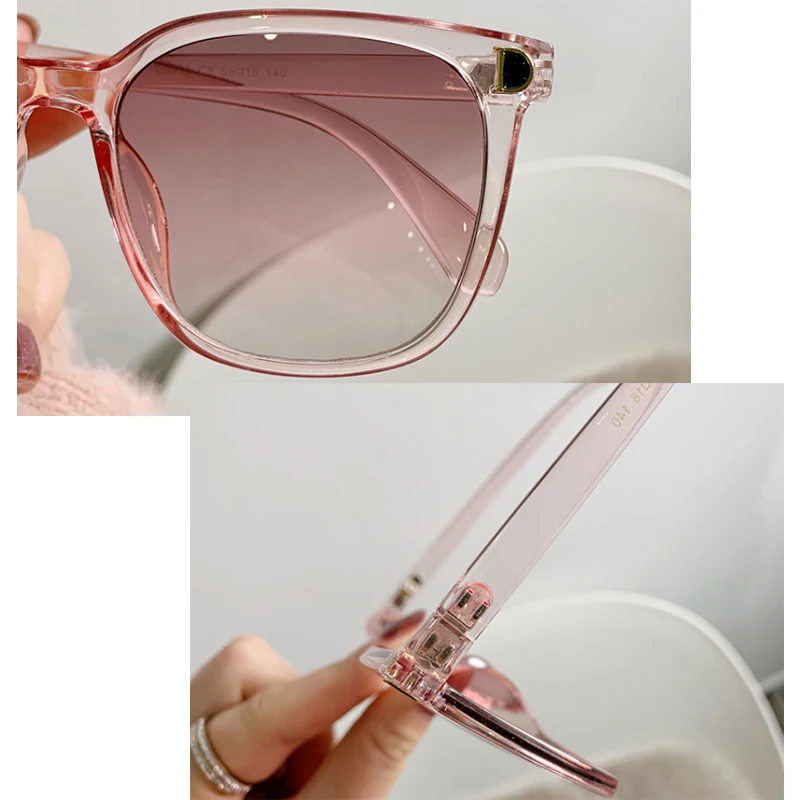 Fashion Sunglasses for Woman Brand Designer Vintage Square Sun Glasses Female Polarized Oversized Gradient Shades Oculos De Sol