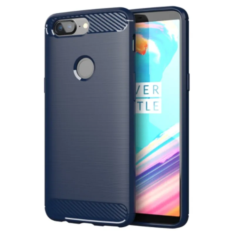 Shock Absorption Phone Cover for Oneplus 5T Silicone Case For One Plus 5t 1+5T Soft TPU Carbon Fiber Cases Coque Fundas