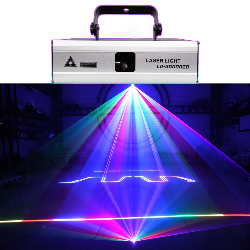 Professional Disco Laser Light Strong Beam Scan Laser Projector DJ Bar Sound Music Controller Light Home Party Wedding Lamp