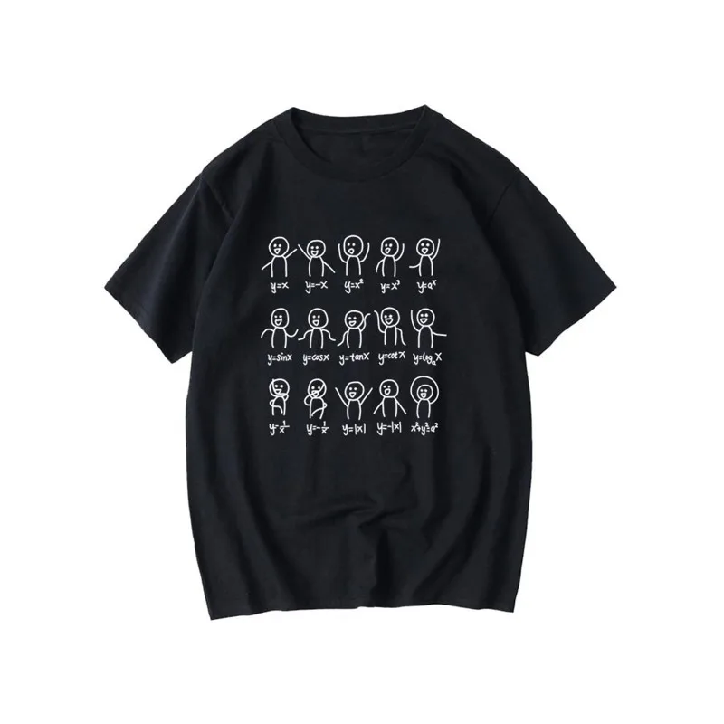 Funny Mathematical Formulas, Creative Patterns Printed Short Sleeves Comfortable and Easy To Showcase Academic Humor Women Tops