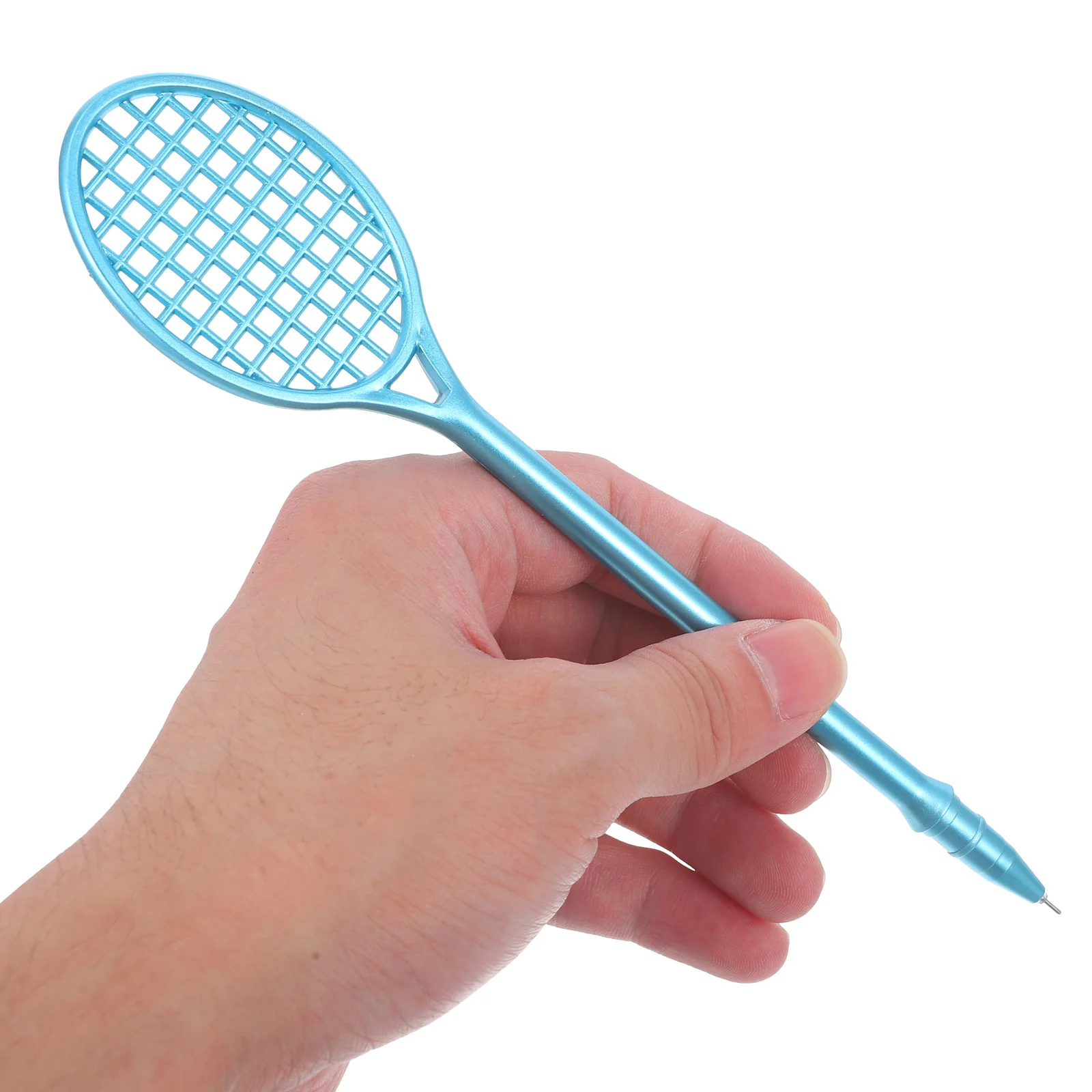

Adorable Badminton Racket Pens 05mm Fine Point Black Ink Student Office Gift Gold Stationery Drawing Marking Blessing Cards Kids