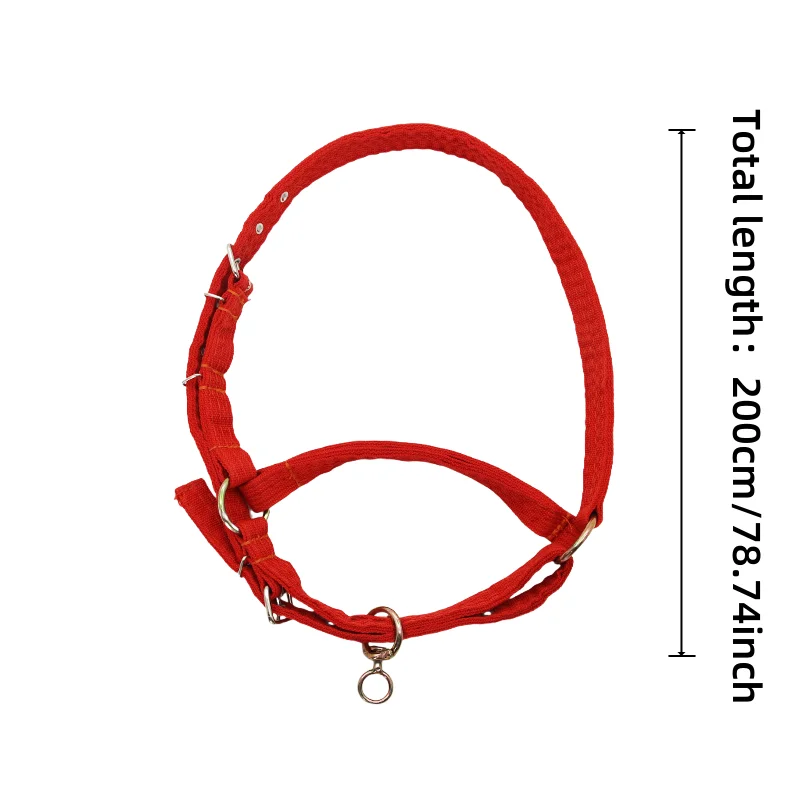 حبال طوق الثور الأحمر القابلة للتعديل للخيول والماشية #3