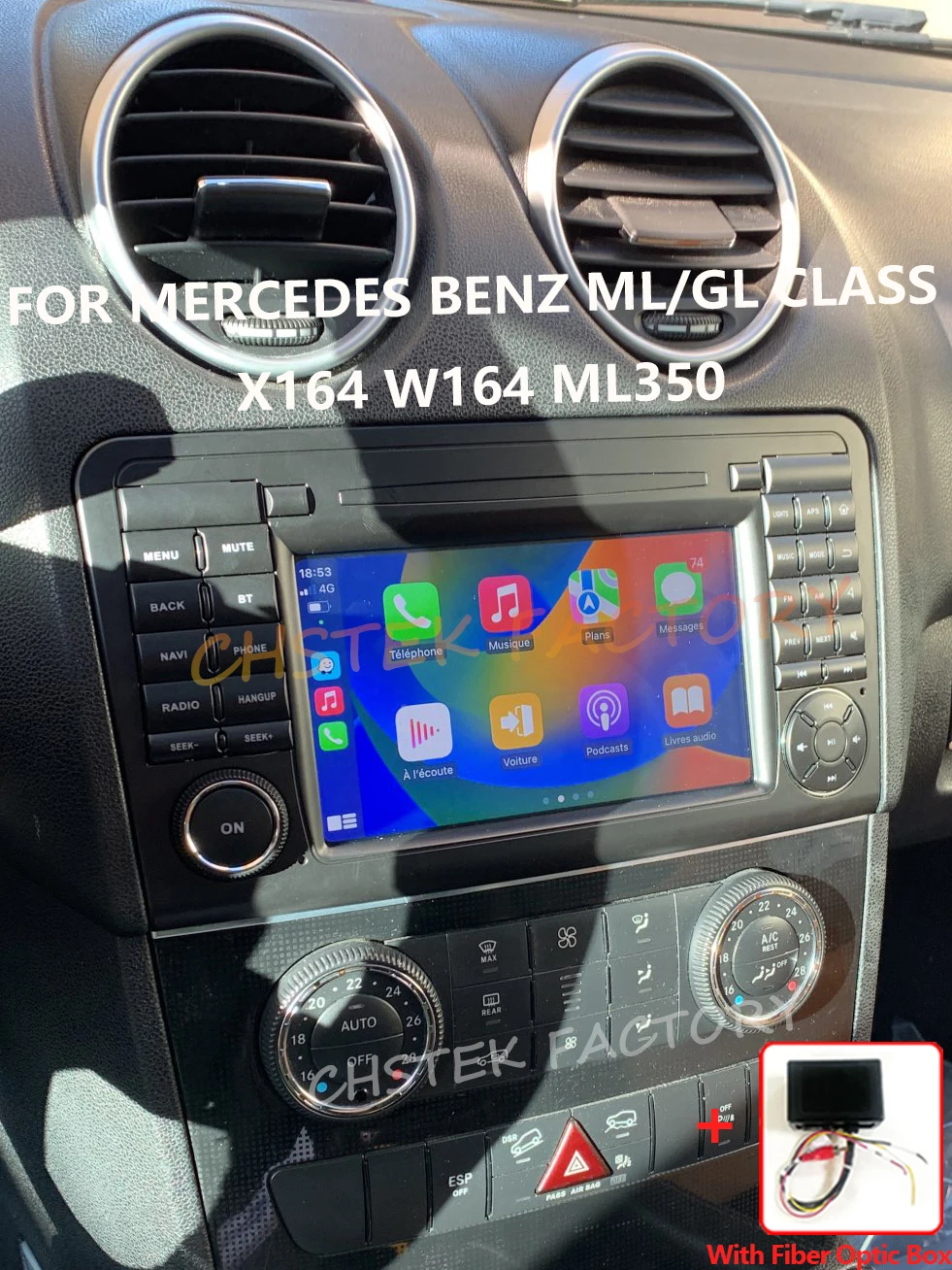 Автомобильный радиоприемник Carplay для Mercedes Benz ML/GL Class X164 W164 ML350 ML300 GL500 ML320 ML280 CHSTEK Мультимедиа Bluetooth 4G Android