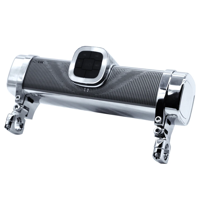 Waterproof Luxury Stainless Steel ABS Plastic Front Outdoor Loudspeaker Motorcycle Scooter ATV UTV MP3 Audio System FM BT Voice