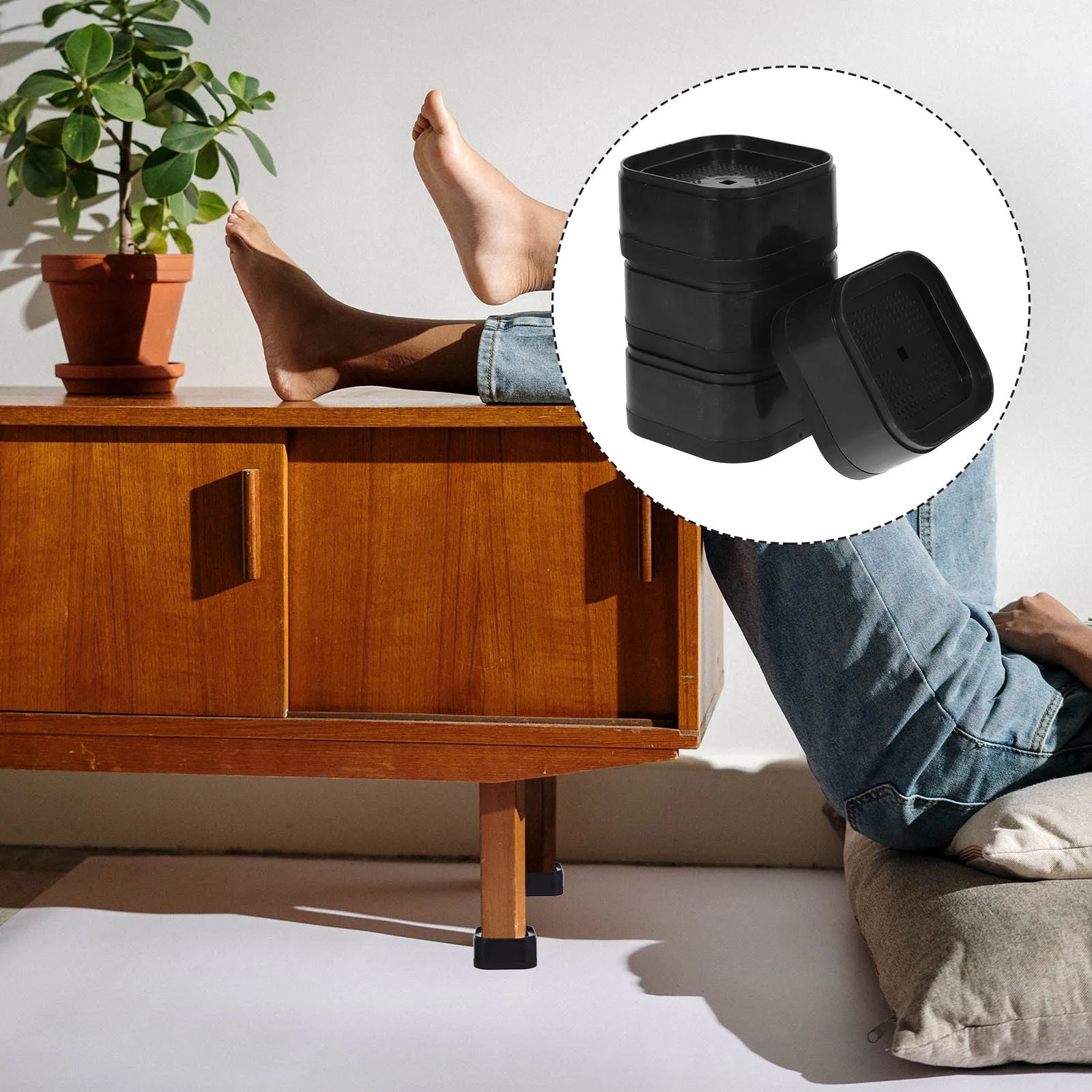 

4Pcs Anti Slip Washing Machine Foot Pads Vibration Absorber Stablizer for Washer Dryer Furniture Non Skid Mat Pads