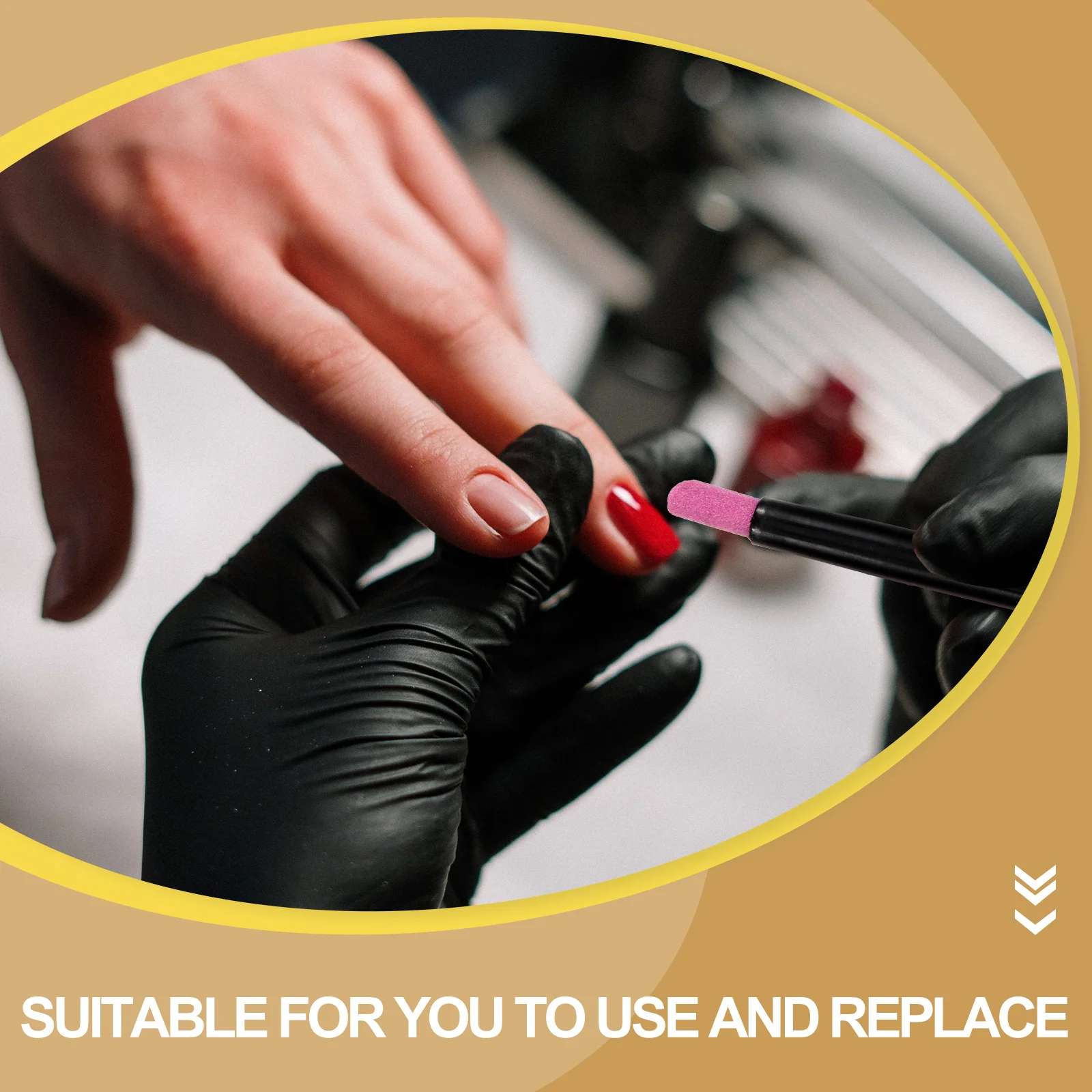 3 個の双頭ネイル研磨ペン石サンディングファイルキューティクル角質除去マニキュアツール軽石ネイル研削ペン