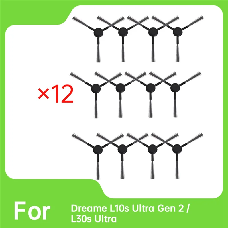 B59B-For Dreame L10s Ultra Gen 2/L30s Ultra 12 Pcs Side Brush Replacement Parts Sweeper Accessories
