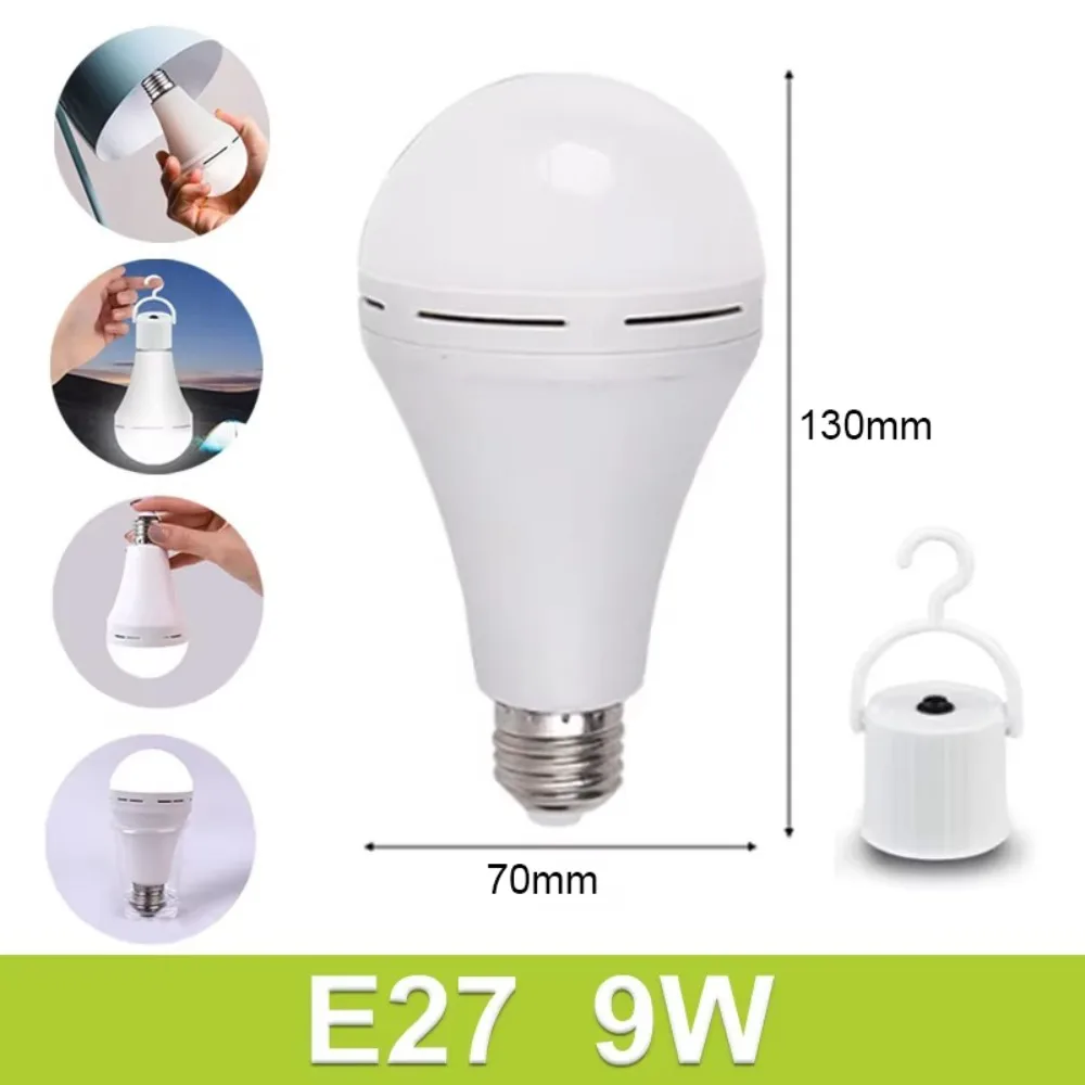 

New 7W/9W/12W/15W Emergency Light Bulb E27 85-265V LED Light Bulb Portable Rechargeable Bulb Home