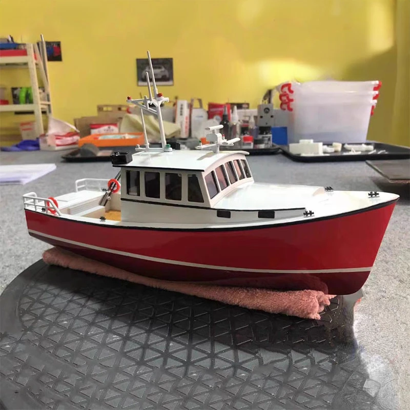 1/48 RC Boat Model Kit Shrimp Fishing Boat Model 3D Printed Boat Model DIY Assembly Kit Boat Model