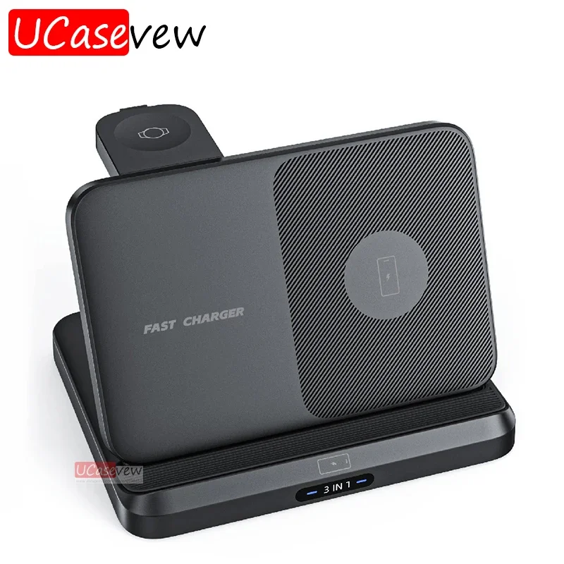 

15W Foldable Wireless Charger Stand for Samsung Galaxy Z Fold 5 4 3 S23 Ultra Fast Charger Dock Station for Galaxy Watch 6 Buds2