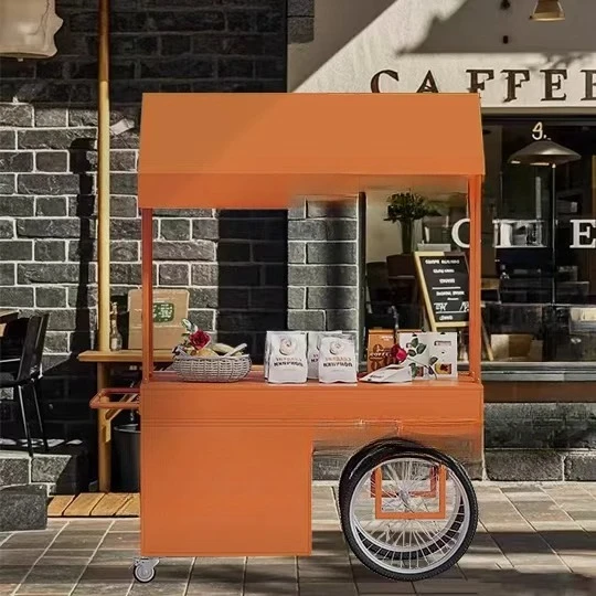 Flutuador de ferro forjado, carro de barraca, expositor móvel multifuncional