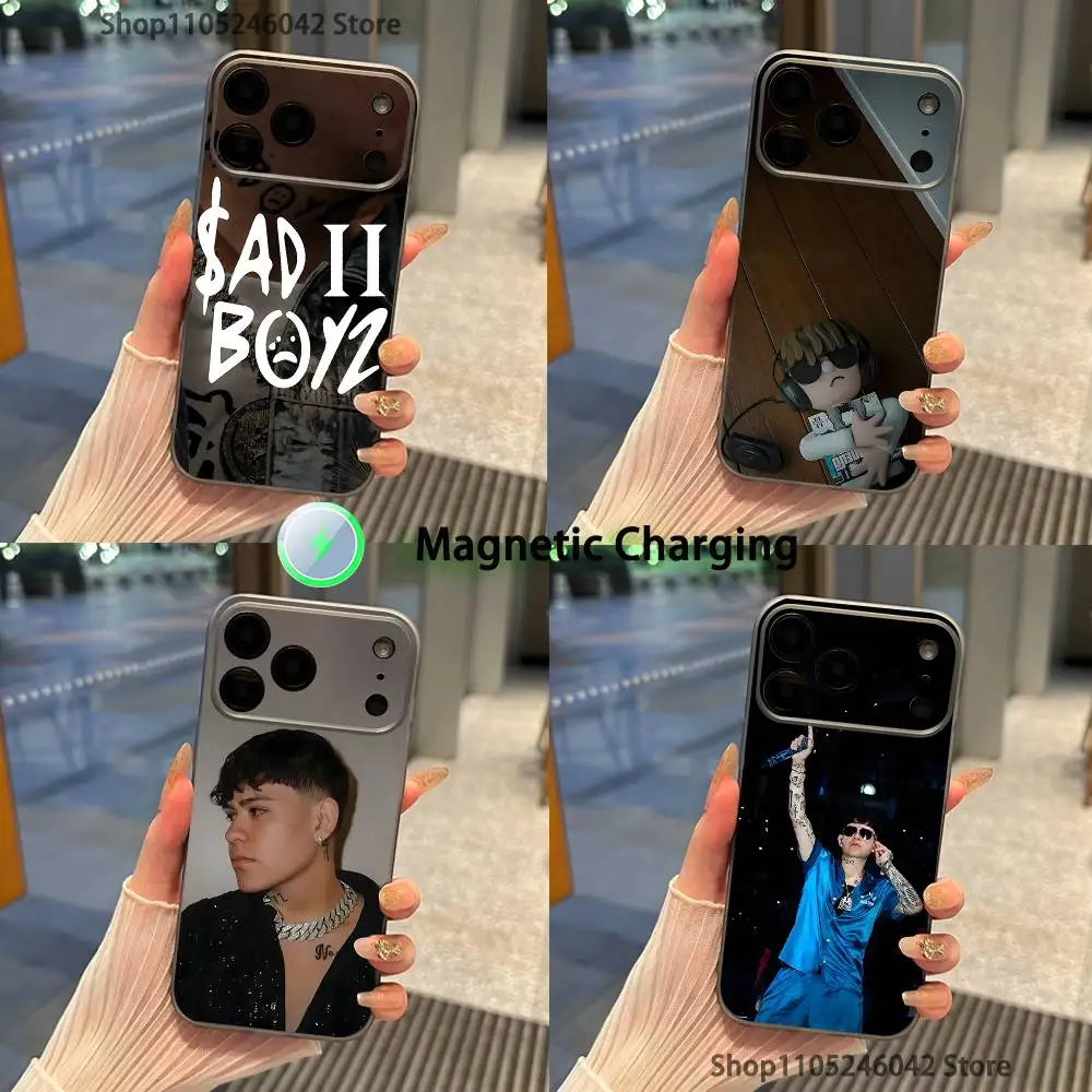 

Singer J-Junior H Sad Boyz For iPhone 17,16,15,14,13,12,11,Pro,Max,Plus Magnetic Wireless Charging Transparent gray Phone Case