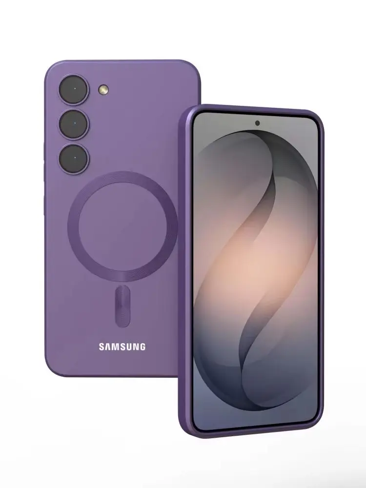 Etui magnetyczne do Samsung Galaxy S26 S25 S24 S23 S22 S21 S20 FE A57 Magsafe, odporne na wstrząsy, z pełnym pokryciem, wykonane z płynnego silikonu. — 2