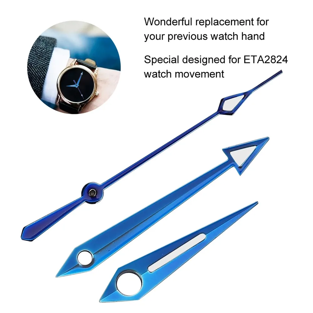 Precision Blue Color Watch Hand Gold Color Watch Accessory Watch Needle for ETA2824 watch movement Men Watch