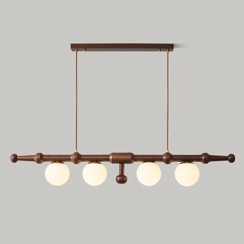 

Nordic Solid Wood Chandelier Long Strip Hanging Light for Living Room Dining Table Pendant Lamps Bedroom Interior Decor Lighting