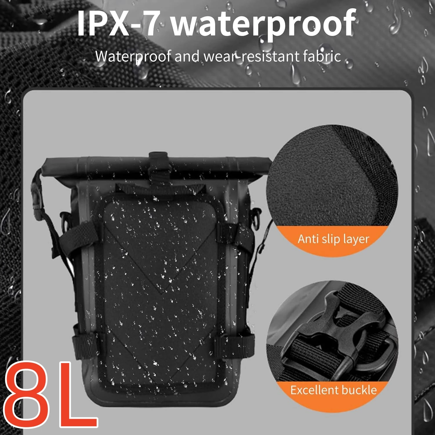 

Мотоциклетная Водонепроницаемая Боковая Сумка для мотоцикла, многофункциональная сумка для топливного бака, задняя Сумка, мешочек, супермощная сумка