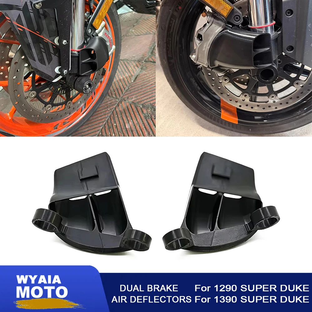 Dual Brake Air Deflectors Brake Disc Air Vents Cooling Ducts Bracket Caliper Cooler for 1290 Super Duke 1390 Super Duke