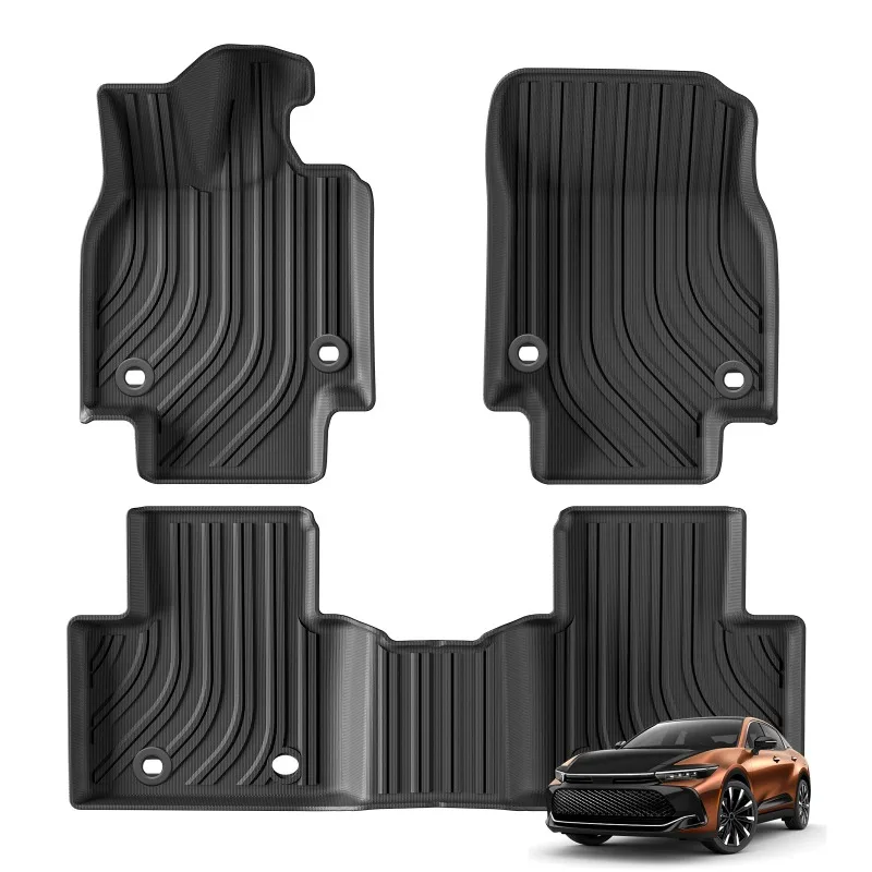 Fußmatten für Toyota Crown 2023 2024, Kofferraummatte, TPE 3D-Fußmatte, Schwarz, Linkslenker – Detail 2