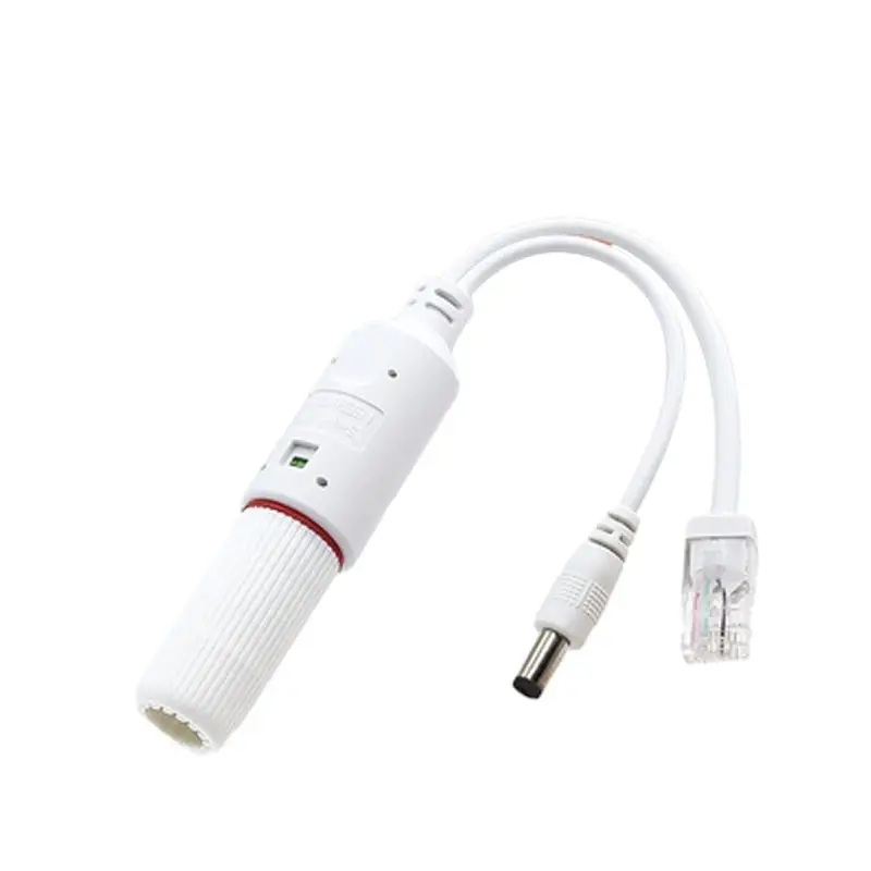 Práctico nuevo adaptador divisor POE con cubierta impermeable Kit cámaras IP impermeable 1236/4578 fuente de alimentación 2A