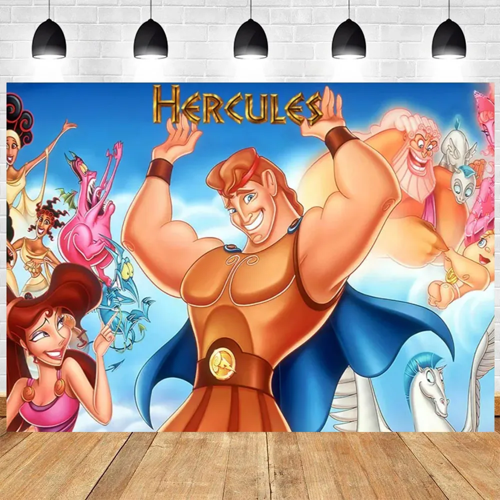 Cartoon Hercules Theme Children Birthday Party Supplies Baby Room Photography Background Baby Shower Banner Decor Photo Studio