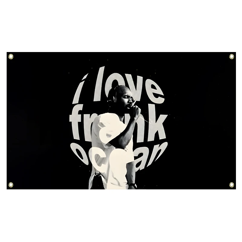 Гобелен с музыкальным флагом Франка Океана «Я люблю Франка», подходит для общежития, спальни, вечеринки и наружного украшения.