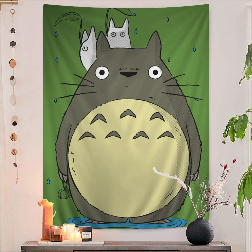 T-Totoro Studios Ghi-bli Hanging Bohemian Tapestry Bohemian Wall Tapestries Mandala Cheap Hippie Wall Hanging