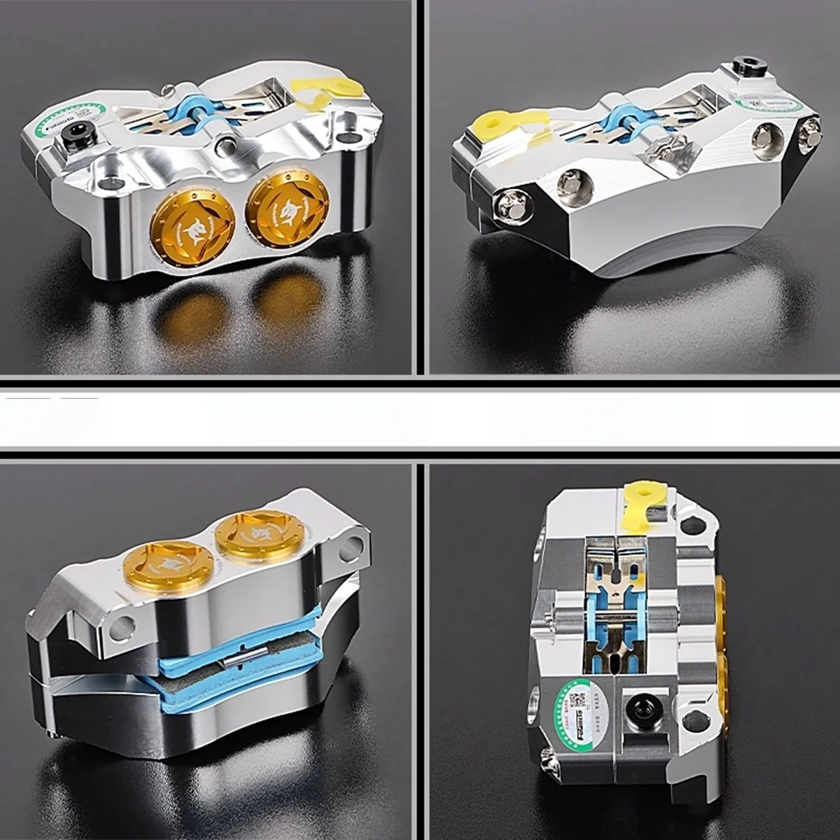 Motorcycle 100mm Brake Caliper For Hydraulic Disc Brake 4 Pistons 100MM Cnc Aluminum Workmanship For Motorcycle Modified - Image 5