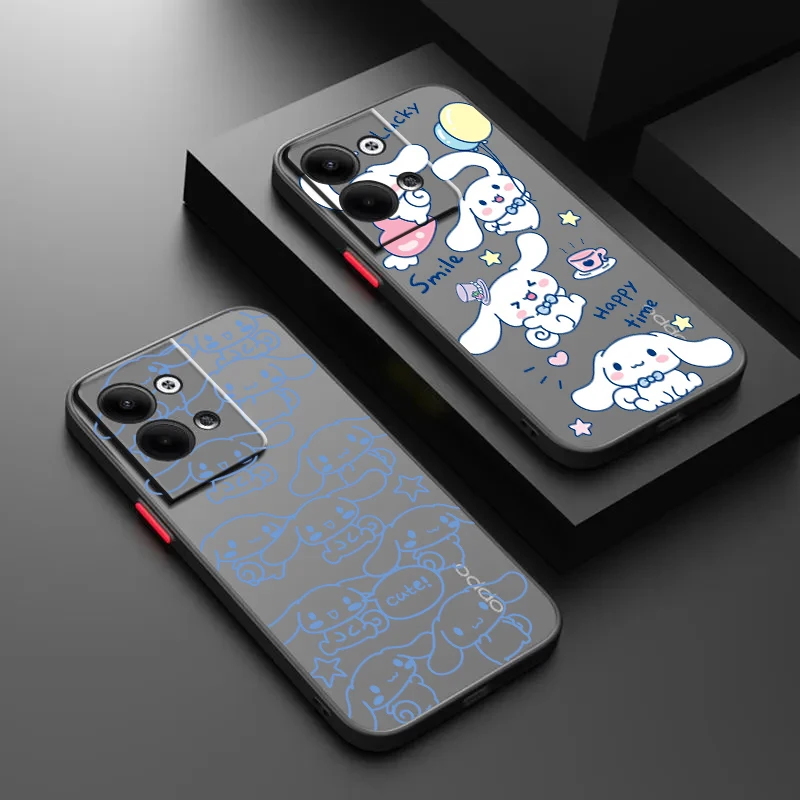 Cinnamoroll dziecko słodkie dla OPPO Realme GT Neo Q5 Q3S Q3T Master 8 7 6 Lite Pro matowe półprzezroczyste twardy futerał na telefon Coque Capa
