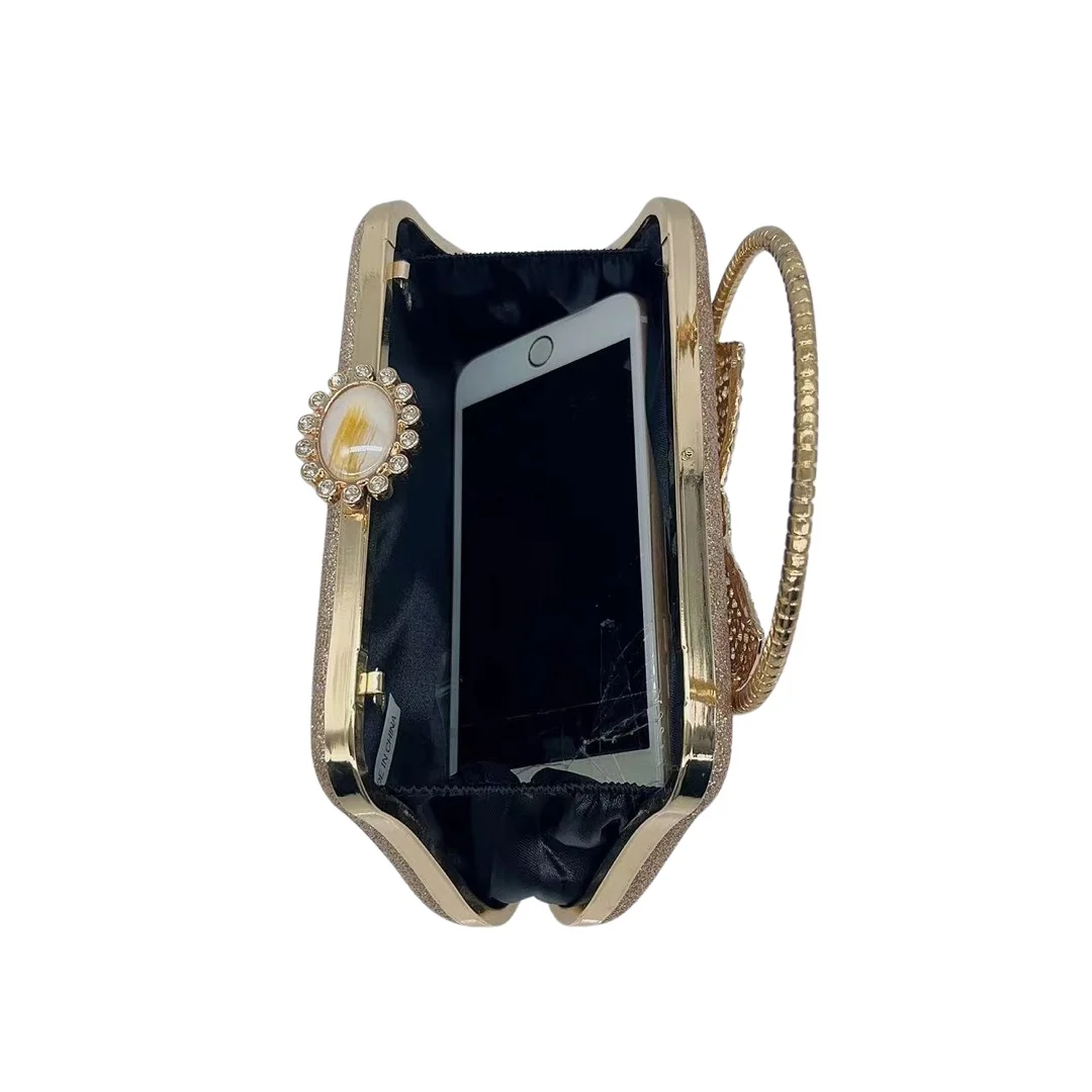 Simple Leather Dinner Hand Carry Bow Banquet Hand Carry Bag Ladies Evening Women's Clutch Bag Handbag Wedding Sacs Marques Luxes