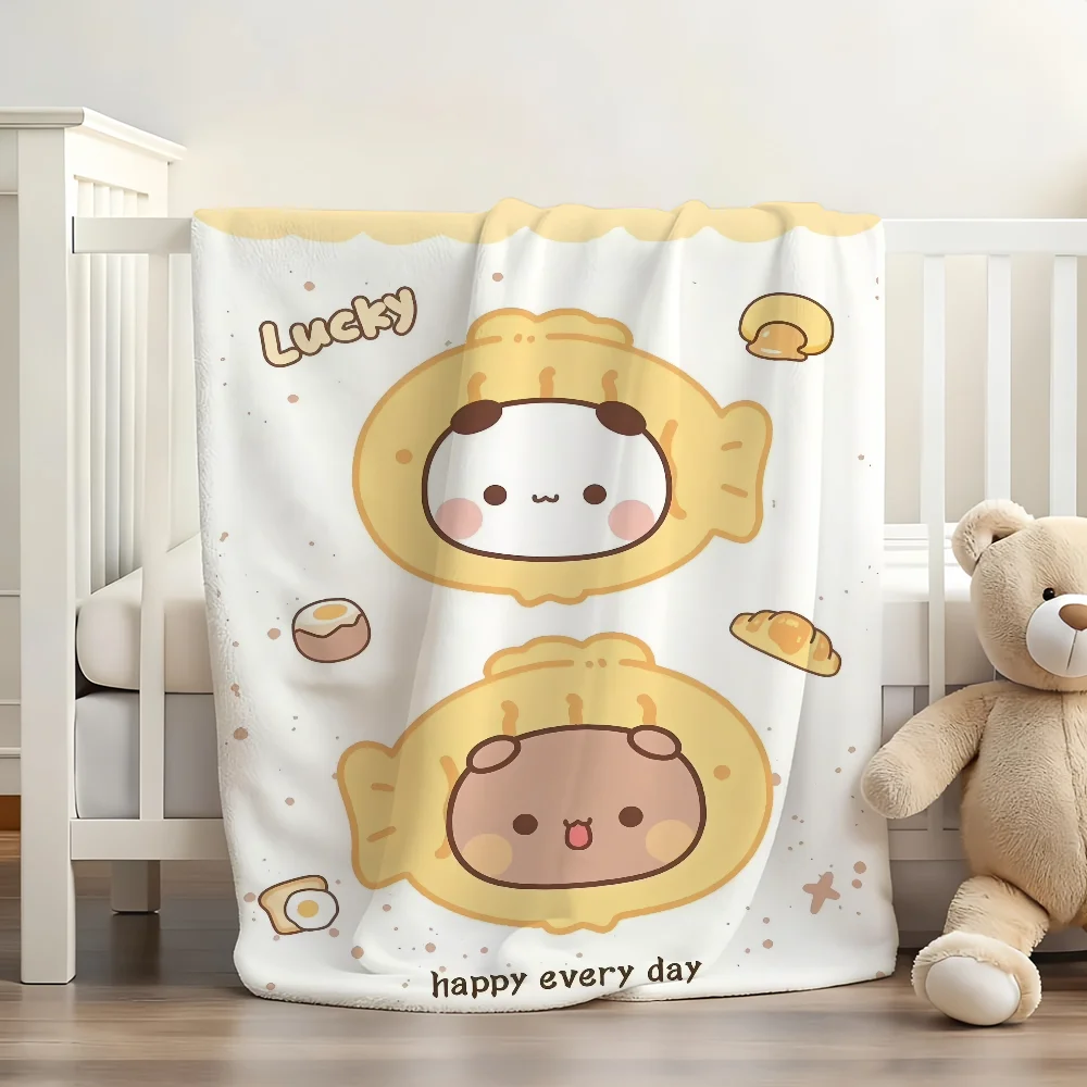 

Cartoon Kawaii Bubu Yier Blanket Soft and Skin Friendly For Couch Bed Napping Bedspread All Seasons Comforter