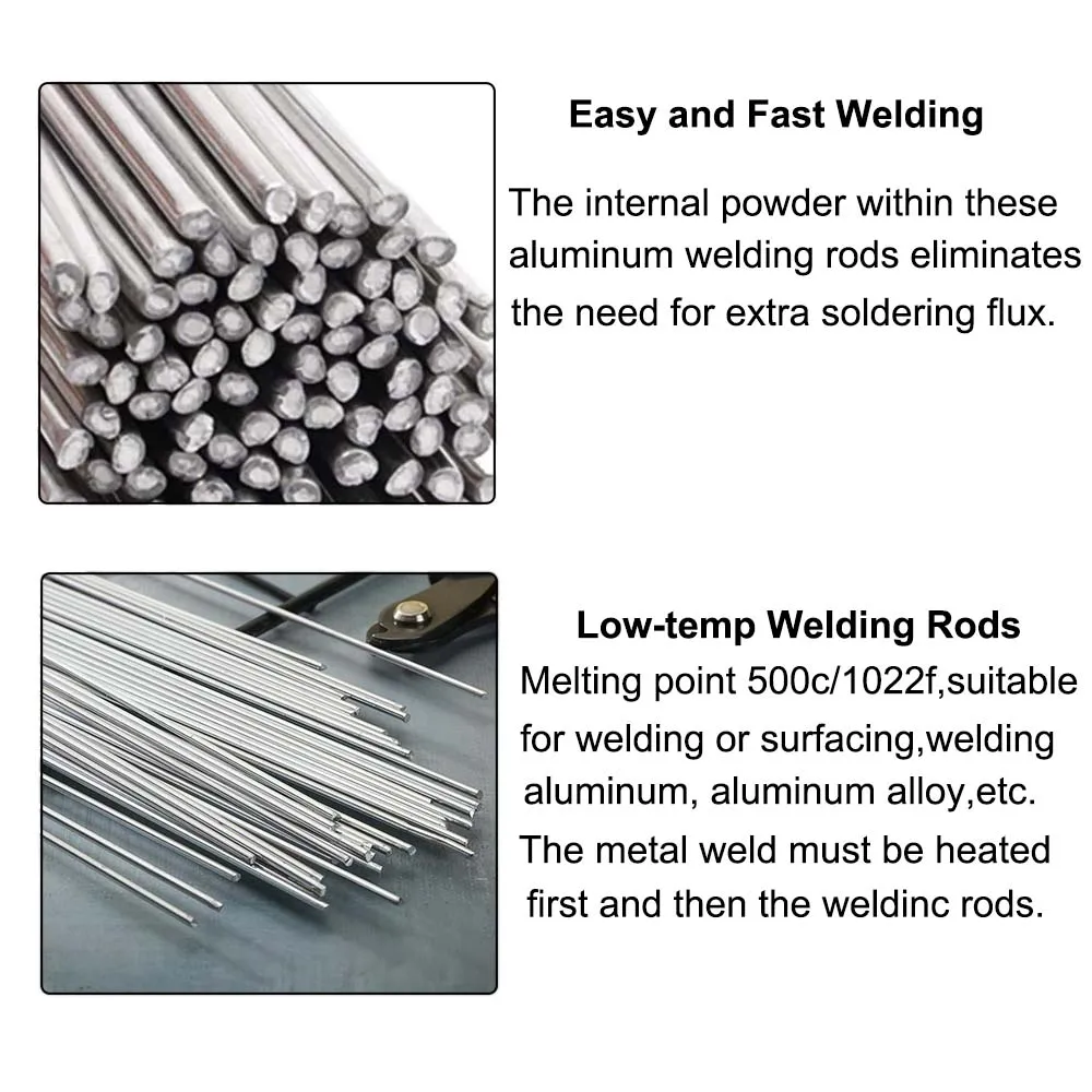 5/10Pcs Aluminum Flux Cored Welding Rod Strip Core Wire Solder Low Temperature Fusible Aluminum Universal Electrode Welding Tool