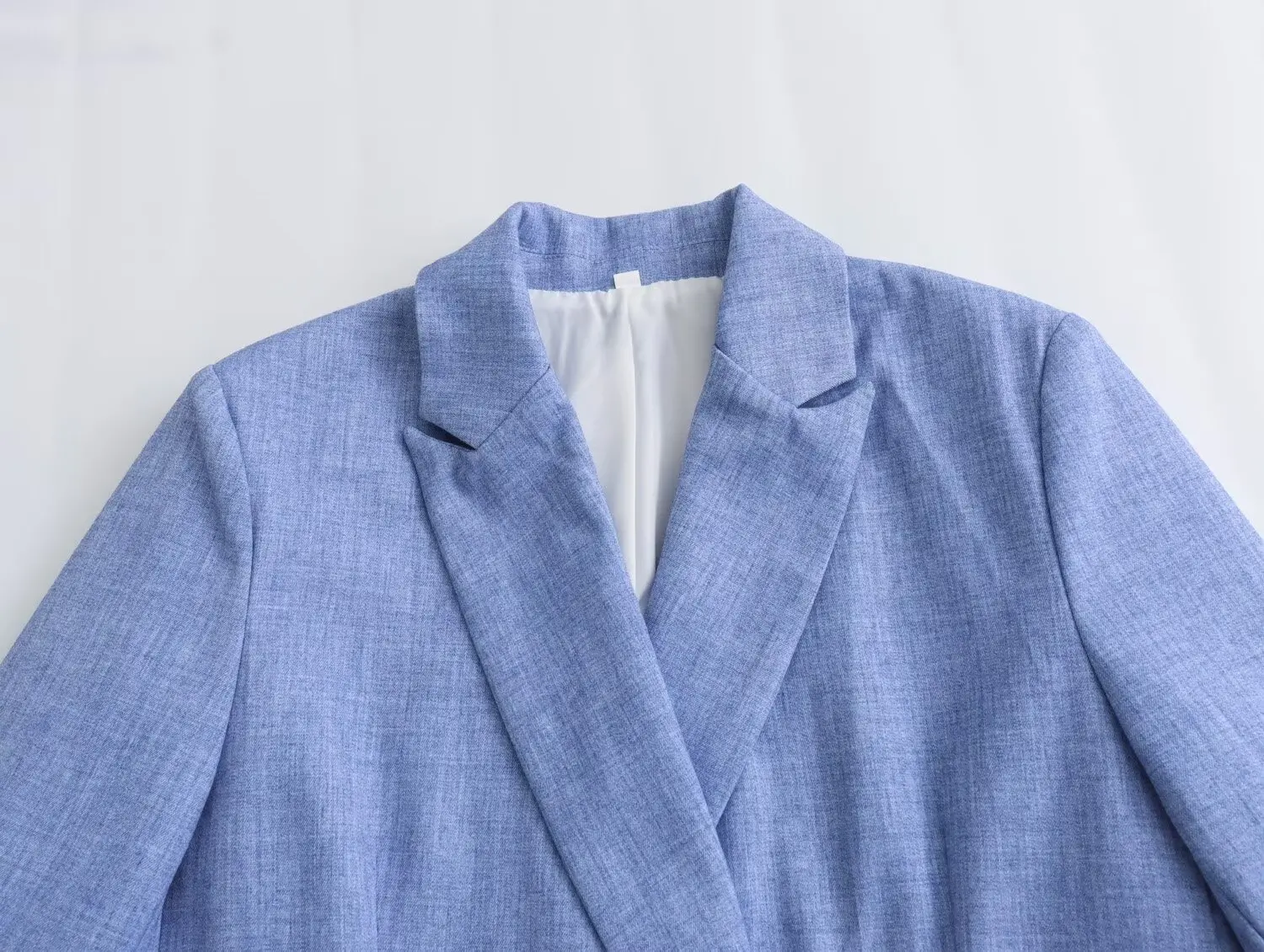 Tangada 2024 Women Blue Blazer Jacket Buttons Long Sleeve Ladies Suit 4M079