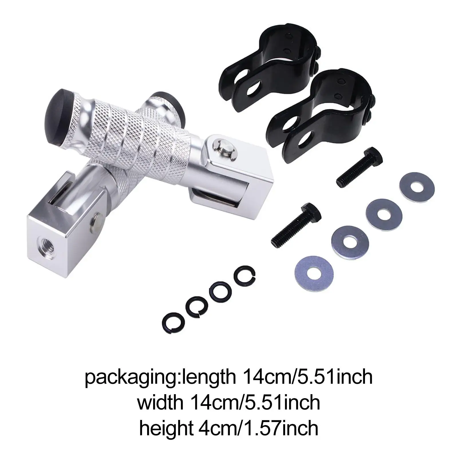 قطعتان من مساند القدمين للدراجات النارية من الألومنيوم لتركيب بسيط