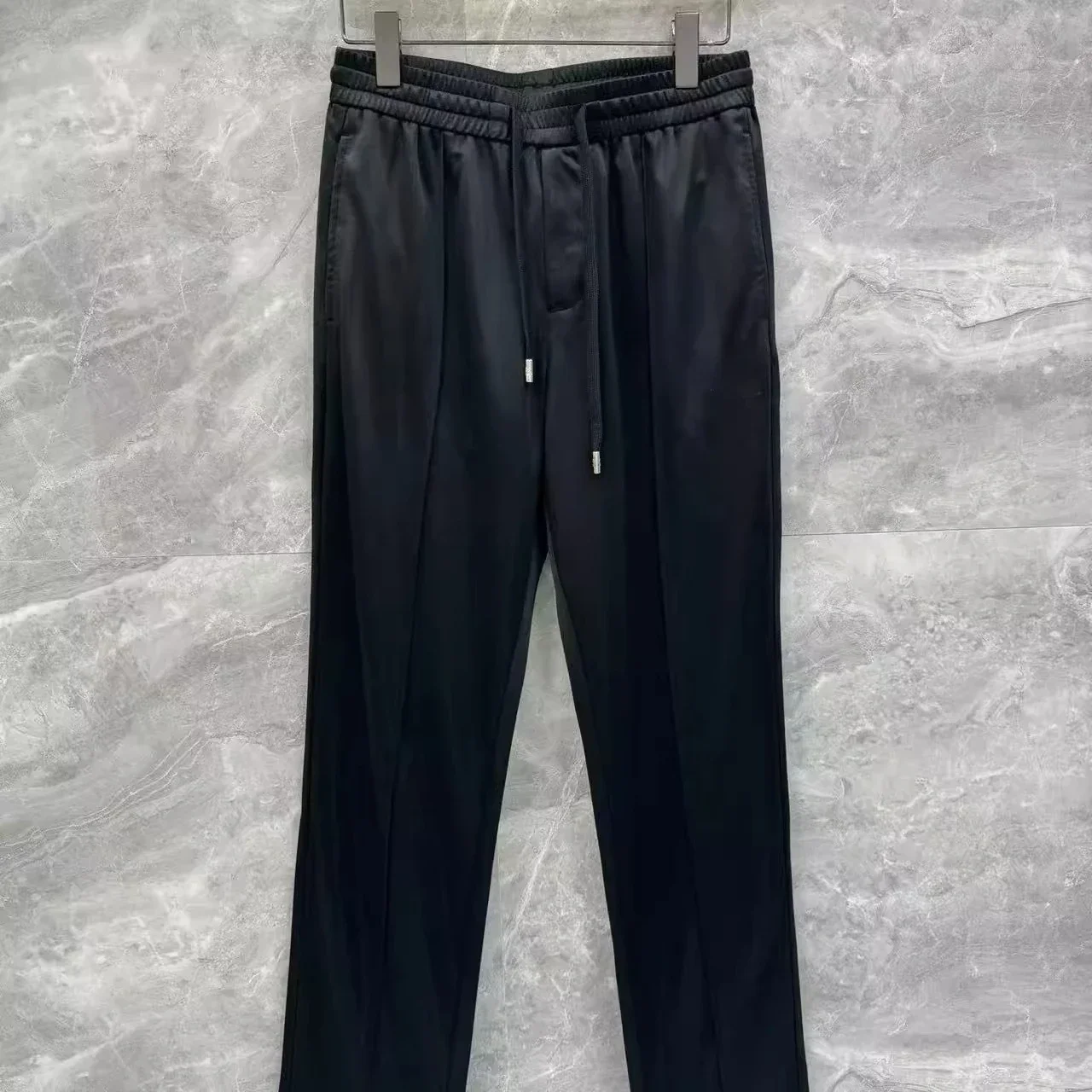 BC Italy embroidered old money style men's drawstring sports straight casual pants