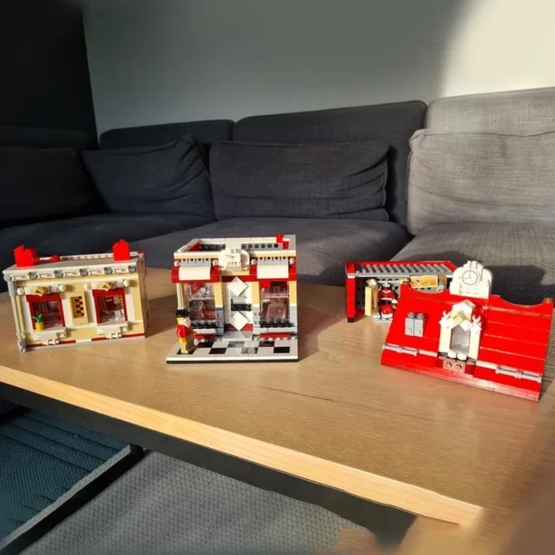 Street View รุ่น Moc อาคารอิฐ Santa's Secret Retreat เทคโนโลยี Modular Blocks ของขวัญของเล่นคริสต์มาส DIY ชุดประกอบ