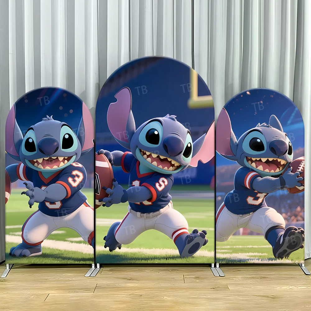 

TB Disney Stitch Theme Arch Backdrop Covers for Kids Birthday Party Decoration Photograph Background Wall Baby Shower Supplies