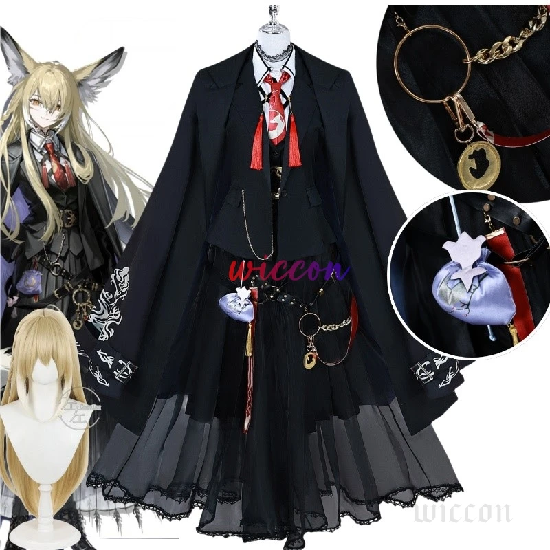 Arknights-Disfraz de Vulpisfoglia para mujer, disfraz de Cosplay, juego Cos, uniforme de fiesta de Anime, ropa de rol para juego de Halloween